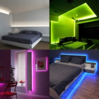 Controlador inteligente LED de un solo color, atenuador, ajuste de velocidad, Control remoto, funciones de sincronización, modo de música, controlador inteligente