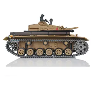 1/16 HENG LONG 7.0 Upgraded German Panzer III H RTR RC Tank 3849 Metal Tracks W/ Battery Infrared Combat Toucan Toys Boys Cars