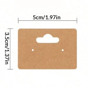 Carte de présentation pour boucles d'oreilles - Logo et texte personnalisables - Carte cadeau en papier robuste avec impression numérique - Product Image 2