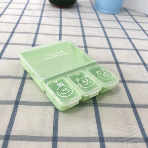 Cajas dispensadoras de pastillas de viaje de plástico rectangulares de 4 compartimentos, contenedor organizador para el hogar a un precio asequible - Product Image 2