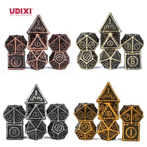 Cho udixi Biểu Tượng Tùy Chỉnh RPG Dungeons Dragons Kim Loại Xúc Xắc Trò Chơi Thiết Lập Cổ Steampunk Đa Diện Thiết Kế Với Thanh Lịch Hộp Kim Loại - Product Image 1