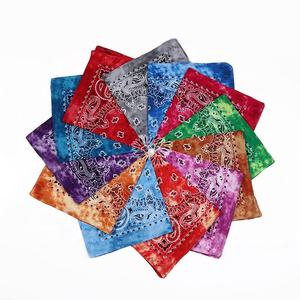 Custom Logo Square Bandanas 100% Cotton Halloween <b>Skull</b> Paisley Print for Women Multi-Functional Hip Hop Street Style - Product Image 4