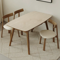Table à manger ovale extensible et pliable en quartzite et bois massif de style vintage pour petits appartements