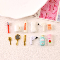 Miniatures en résine pour maison de poupée : accessoires de salle de bain et de toilettage faits main pour le bricolage