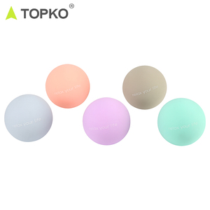 Bola de masaje de lacrosse de silicona azul Rosa ecológica con impresión láser de alta calidad TOPKO - Product Image 6
