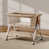 Lit bébé pliable portable pour enfants, berceau réglable en hauteur, lit d'appoint pour bébé, ensemble de literie pour bébé, berceau pour nouveau-né, vente chaude