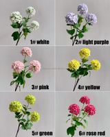 Bunga Hydrangea Sutra Buatan Bentuk Bola Salju Kecil untuk Dekorasi Rumah, Pernikahan, Lanskap Luar Ruangan, Model Ruangan, Rangkaian Bunga Palsu