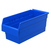 Organisateur de stockage en entrepôt industriel boulons de fixation stockage d'outils étagère en plastique bac empilable pièces de stockage boîte poubelle