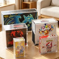 Boîte de présentation haut de gamme moderne en acrylique transparent, imprimée UV et gravée au laser, pour Elite Trainer Box ETB 151, avec couvercle magnétique, montage facile, pour la maison