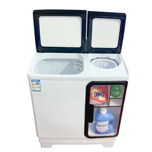 Double Tub 12kg washing machine two drawers for laundry detergent