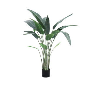 Palma del Viaggiatore Sintetica, Pianta Bonsai Artificiale in Vaso per Decorazione Esterna e Interna, Alberi e Piante Artificiali - Product Image 4