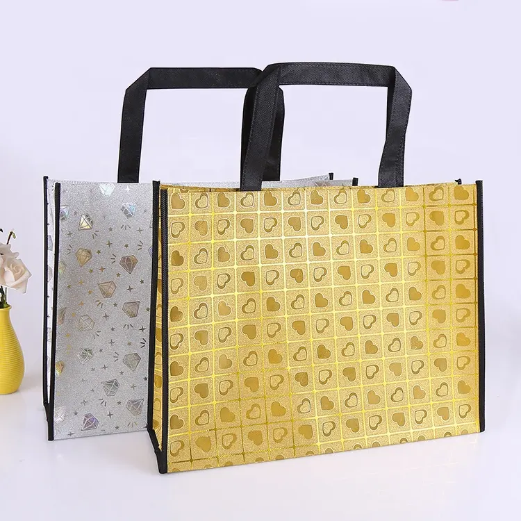 Borsa della spesa in tessuto Non tessuto con LOGO riciclato laminato borsa della spesa personalizzata a buon mercato prezzo all'ingrosso tote Bag in tessuto Non tessuto