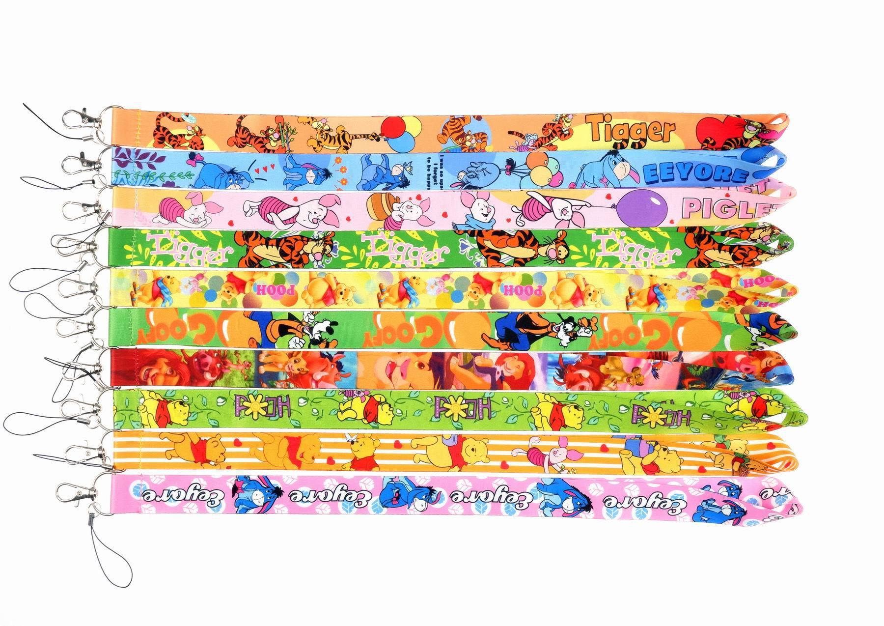 Custom Stain Lanyards Lovely Cartoon Bear Tiger Pig Lanyard Card Holder Accessories Wholesale Phone Neck Anti-Lost Lanyards Image 2