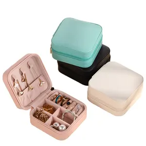 Kingcome vendita calda donne ragazze orecchini orecchio Stud Box Organizer portagioie portatile custodia piccola portagioie da viaggio