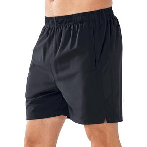 Shorts de sport respirants en toile solide avec doublure en maille pour entraînement intensif, doublure de compression intégrée, évacuation de la transpiration - Product Image 2