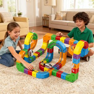 Ensemble de <span class=keywords><strong>train</strong></span> électrique HYES Clickrail, jouet de fusion de rails, cube de <span class=keywords><strong>train</strong></span> magique, ensemble de rails de <span class=keywords><strong>train</strong></span> avec plans intégrés en 3D - Product Image 5