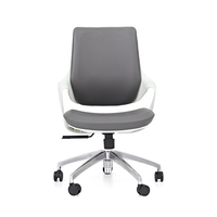 Chaise de visiteur pivotante de 200 kg, design moderne en contreplaqué courbé et cuir, pour salon et salle de réunion