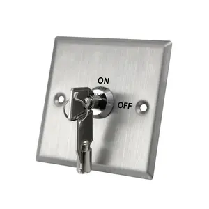 K-S86K Security Alarm System Door Open Release Reset Stainless Steel Key Switch Exit Button Switch