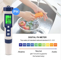 Haute qualité meilleure vente 5 en 1 stylo de test de qualité de l'eau numérique PH/TDS/EC/salinité/température pour piscine d'aquarium