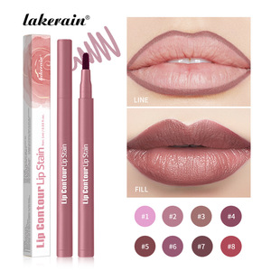 Lakerain New Vegan <span class=keywords><strong>Lip</strong></span> Liner Stain Pen Marcador de manchas de labios a prueba de agua Fácil de colorear Mancha de contorno de labios de larga duración - Product Image 1