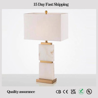 Lampe d'hôtel moderne lampe de luxe lampe de chevet led lampe de table en marbre éclairage bon marché avec bureau lumière d'albâtre naturelle