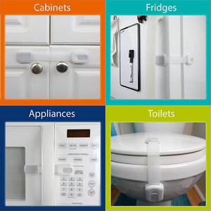 Cerraduras de plástico ajustables para gabinete de seguridad para bebés, <span class=keywords><strong>Protector</strong></span> de seguridad a prueba de niños para <span class=keywords><strong>cajones</strong></span>, armarios, almacenamiento de <span class=keywords><strong>cocina</strong></span> seguro para niños - Product Image 5