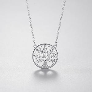 Collier pendentif feuille d'arbre de vie en argent sterling S925, version cuivre personnalisable, inspiré de la nature, cadeau pour elle - Product Image 3