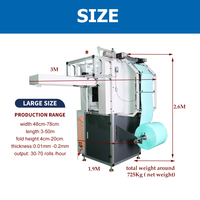 Machine à fabriquer des sacs en plastique PE entièrement automatique, machine industrielle de pliage de grands sacs poubelle