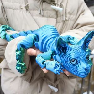 Vashine Jouet pour chat imprimé en 3D, grande taille, flexible, en cristal, figurine d'action, collection de décoration amusante pour la maison - Product Image 4