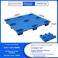 Palette en plastique plate à 4 voies Xingtai Nine-foot 1200x1000x150mm, charge dynamique 1,0t, plateforme de transpalette pour la logistique en gros