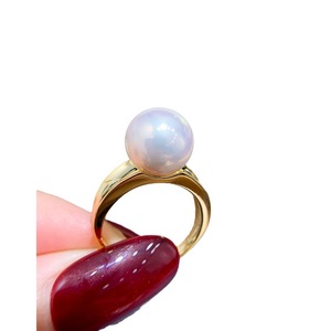 WENCHI S925 เงินแท้ อุปกรณ์ทำเครื่องประดับ DIY ตัวเรือนแหวนรูปดอกบัวเปล่า สำหรับใส่ลูกปัดกลมขนาด 7-9 มม. สำหรับแหวนมุก-รุ่น 11851 ผลิตในจีน - Product Image 5