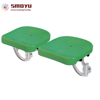 Banc de stade sans dossier en HDPE et aluminium à double paroi, 1,25 kg, résistant aux intempéries, imperméable, pour gradins scolaires, directement de l'usine