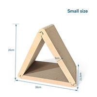 Modernes Faltbares Dreieckiges Katzen-Kratzbrett mit 6 Nutzbaren Seiten aus Sisal & Holz Langlebiges Vertikales Design für Wohnungskatzen