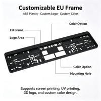 Support de plaque d'immatriculation de voiture en ABS, norme européenne, article populaire BOLONG, durable, cadre de plaque vierge pour la décoration de voitures en gros