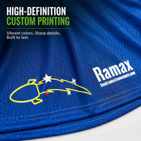 Pantalones Cortos Deportivos RAMAX de Malla Azul para Hombre, 100% Poliéster, Transpirables, para Baloncesto y Gimnasio, con Logotipo Personalizado, Ropa Deportiva Urbana, Venta al Por Mayor