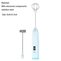 Mousseur à lait électrique portatif rechargeable par USB, petit mousseur à lait, batteur à œufs, mixeur à café, blender