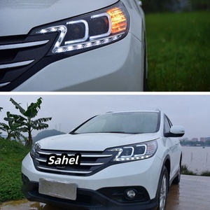 Faros Delanteros LED Compatibles con Honda <span class=keywords><strong>CRV</strong></span> 2012-2014, Doble Proyector, Luz Diurna Secuencial, Direccional, Negro, Repuesto - Product Image 2