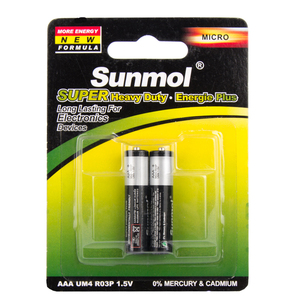 Piles Sunmol China Super Heavy Duty Power Piles <span class=keywords><strong>R03</strong></span> Batera 1.5V Piles à piles crayon Zinc Carbone Taille AAA Piles sèches - Product Image 3