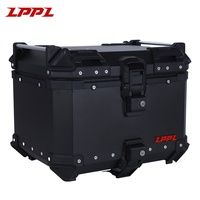 Livraison rapide, nouveau style, coffre à bagages pour moto noir avec serrure à clé, grande capacité, coffre arrière pour moto