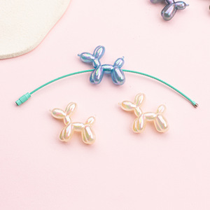 Acrílico DIY accesorios de suspensión de coche Cadena de teléfono móvil lindo perro globo de color arena movediza - Product Image 2