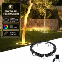Lumière LED solaire pour arbre, IP65, modulaire, éclairage paysager pour tronc d'arbre, éclairage architectural