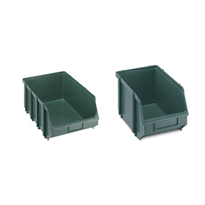 Take Combo Box Container Tool Storage Bin 2 Pack Green <b>Plastic</b> Organizing Bin for Workshop Garage Use - Product Image 1
