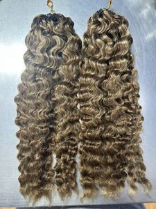 Extensions de cheveux humains au crochet à l'aspect naturel, bouclées, invisibles, pré-bouclées, style <span class=keywords><strong>France</strong></span> - Product Image 5