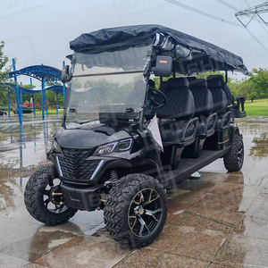 कस्टम चमक 48v लिथियम बैटरी 8-सीटर गोल्फ कार्ट इलेक्ट्रिक ईंधन बारिश कवर के साथ - Product Image 3