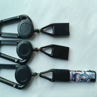Porte-briquet Laisse Avec Mousqueton Briquet Manches Logo Personnalisé Impression Fumeurs Accessoires Fumeurs Badge Bobine