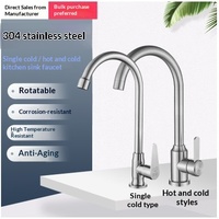Robinet de cuisine en acier inoxydable 304, eau froide et chaude, à évier unique, rotatif et extractible, style moderne et simple, vente en gros du fabricant de Kaiping