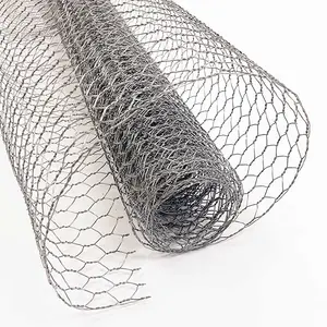 Vente de rouleau de treillis métallique de poulet tissé de clôture de cage hexagonale enduite de PVC de calibre 14 pour piège à oie ou à crabe