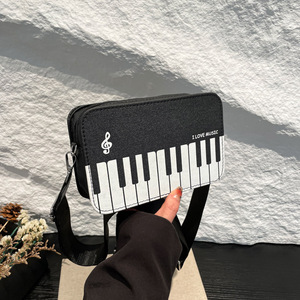 Personalized Piano Bag Korean Style Fashion Contrasting Color Single Shoulder Crossbody <strong>Small</strong> square Bag - Product Image 1
