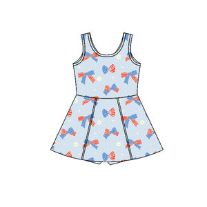 GSD3748 Venta al por mayor Nuevo conjunto de yoga estilo boutique para niñas, vestido para el 4 de julio, sin MOQ, ODM - Product Image 2