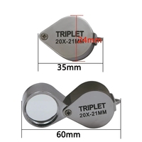 Loupe pliante pour bijoux en diamant 10X 20X 30X, outil de loupe, loupe pour les yeux, loupe grossissante, équipements, loupe pour bijoutiers